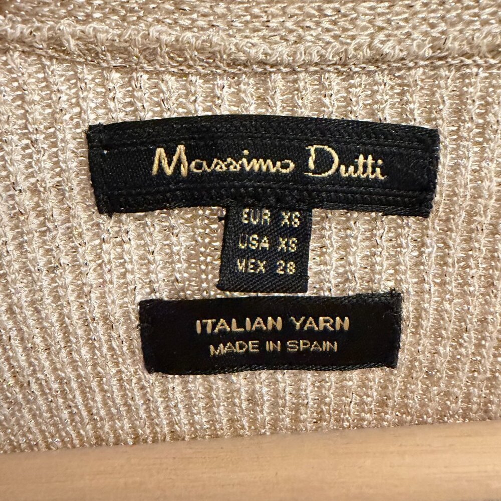 Massimo Dutti Metallic Knit Shrug Soft Italian Yarn - XS-Small - Picture 5 of 9